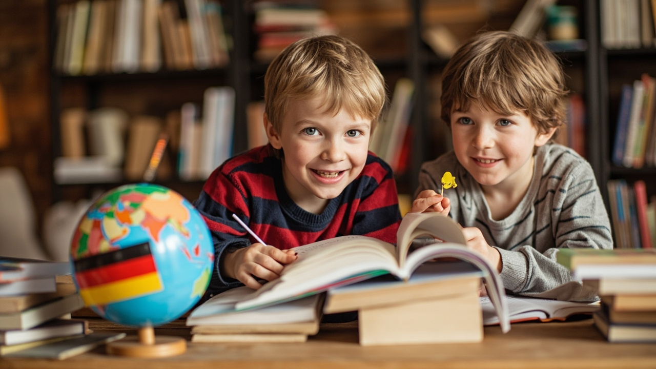 Frau lernt Deutsch mit App